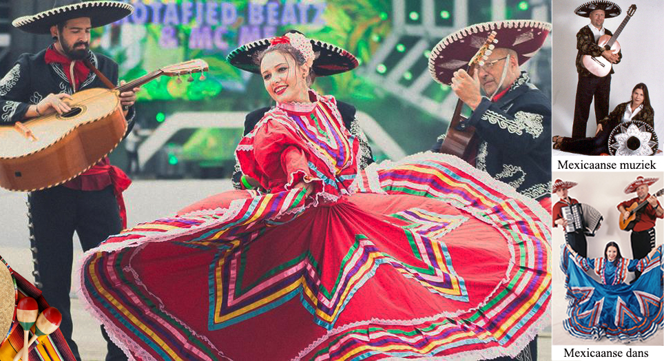 Mexicaanse dansen uitgevoerd door een danskoppel